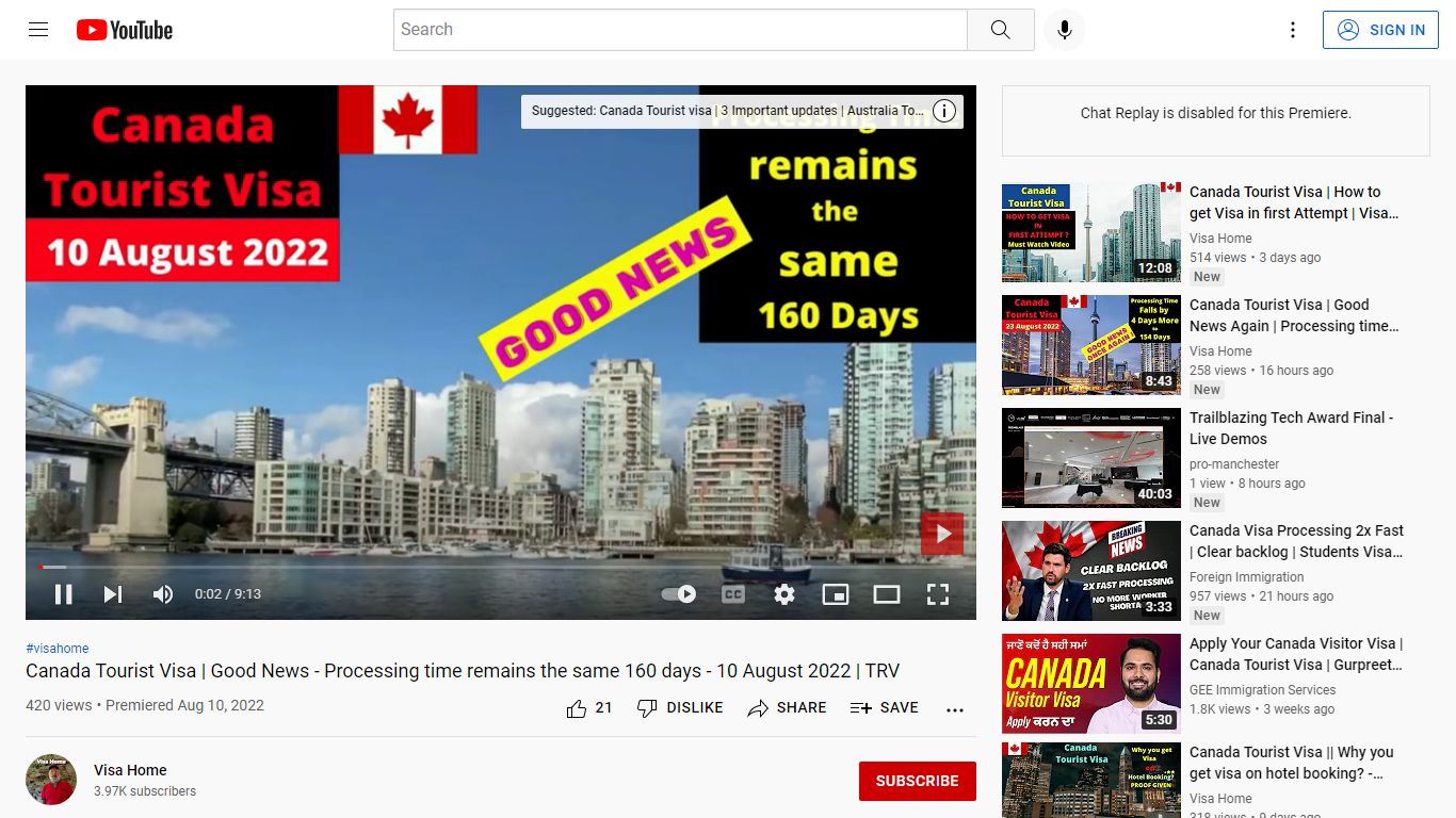 Canada Tourist Visa | Good News - Processing time remains the same 160 ...